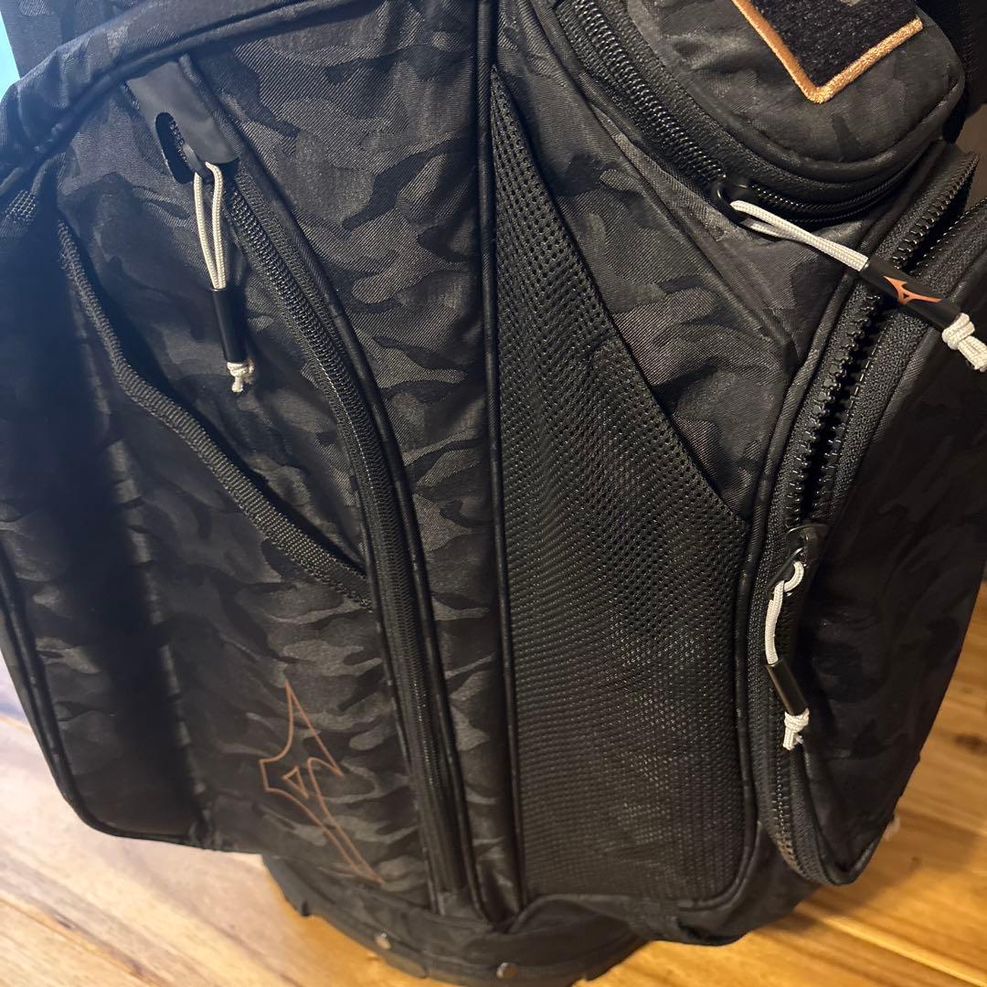 ミズノ　キャディバッグ　スタンド式　黒迷彩柄