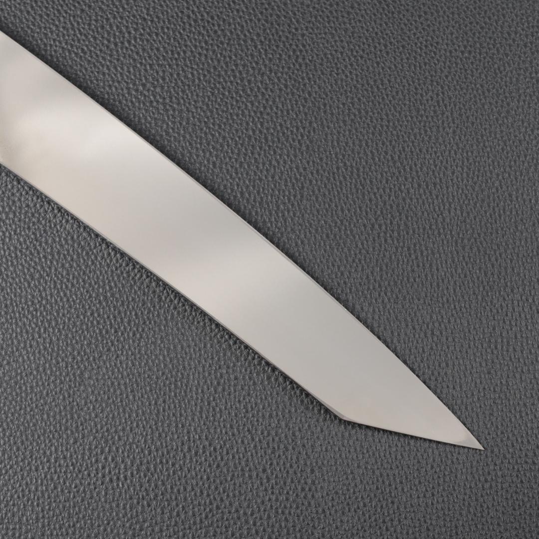 10974鬼反り切付包丁尺二鏡面仕上げ刺身包丁 刃は究極の切れ味黒檀黒水牛八角柄