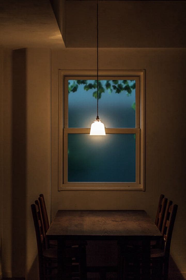 mo様　flame / baba glass (white)