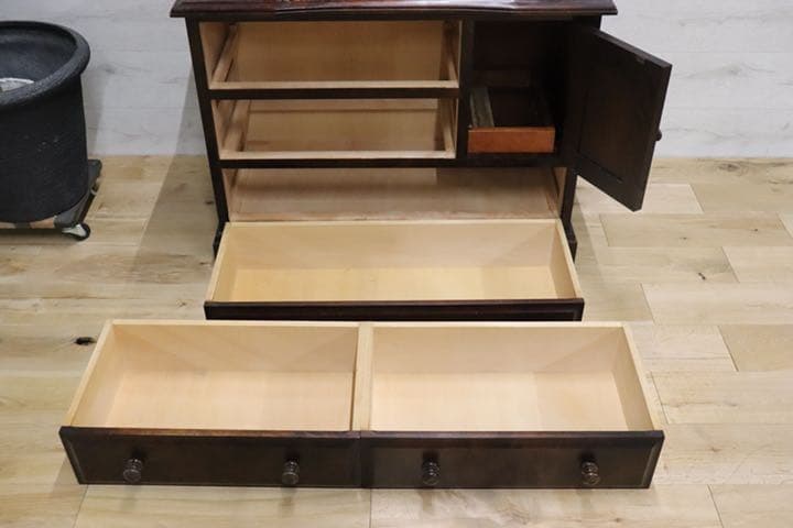 gmcn27 ○ 北海道民芸家具 鏡台 ドレッサー チェスト 樺材 民芸 家具