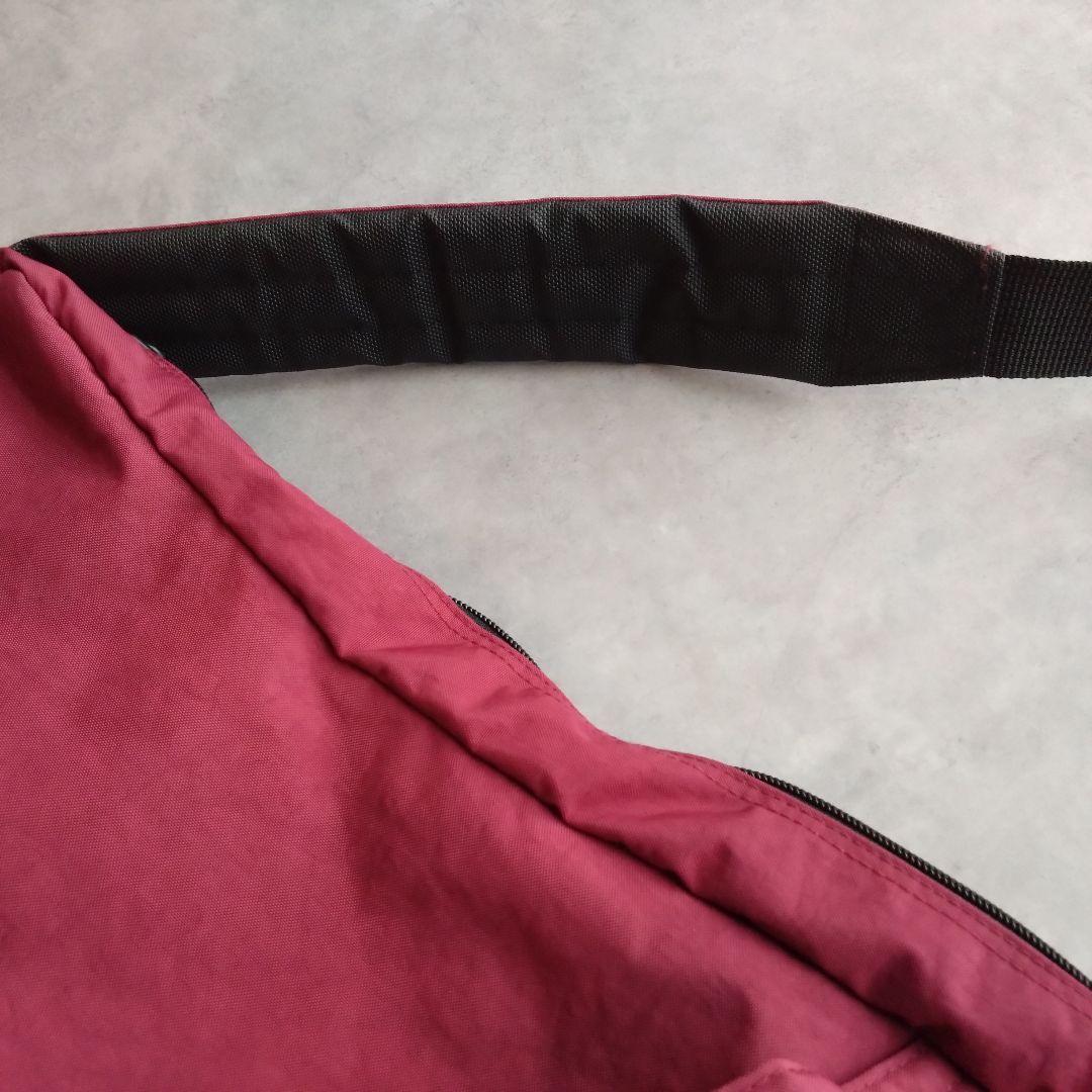 【美品】ヘルシーバックバッグ　ビッグバッグ　ルビー　赤紫　ワインレッド