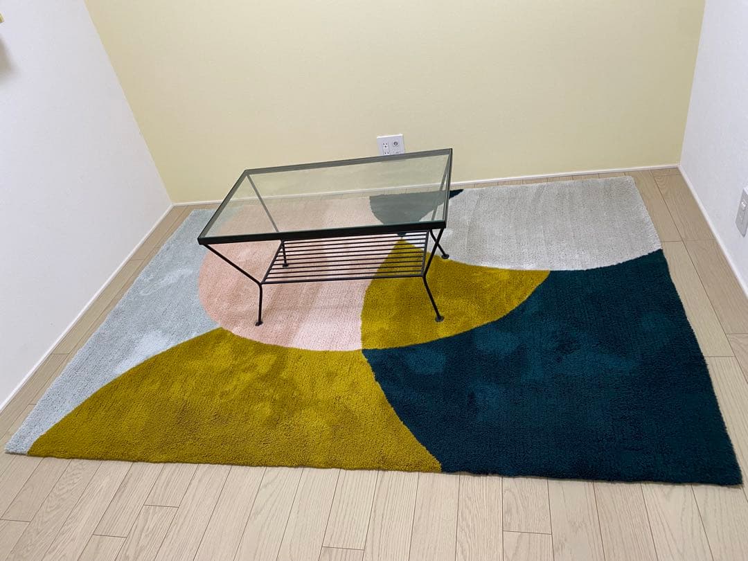 美品　unico アクリルラグ PLATTA(プラッタ) 140×200