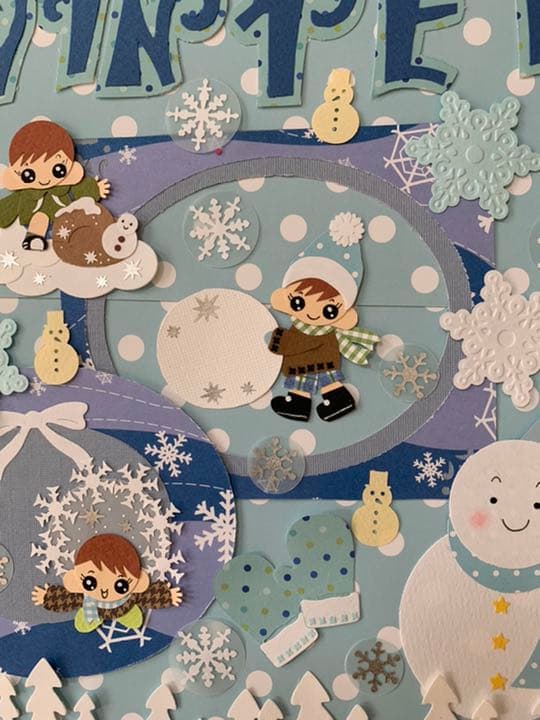 【クラフトパンチ】★アルバム飾り★冬のクラフト★男の子用