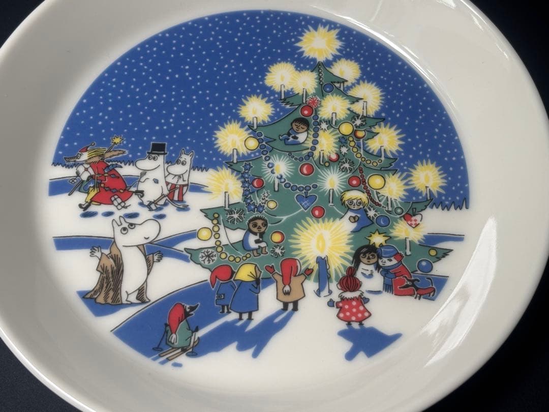 アラビア　ムーミン　コレクターズ　プレート　ドローイング　クリスマス