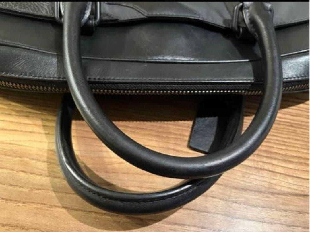 【COACH 】美品　ビジネスバッグ 2way 迷彩 レザー スエード 黒！