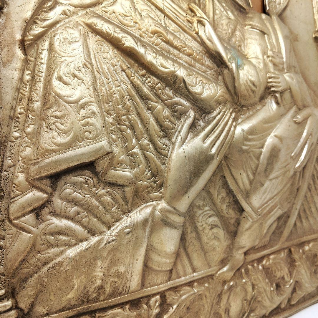 専用 M170-1 希少 アンティーク19世紀 金彩銅板枠 ロシア イコン　CC