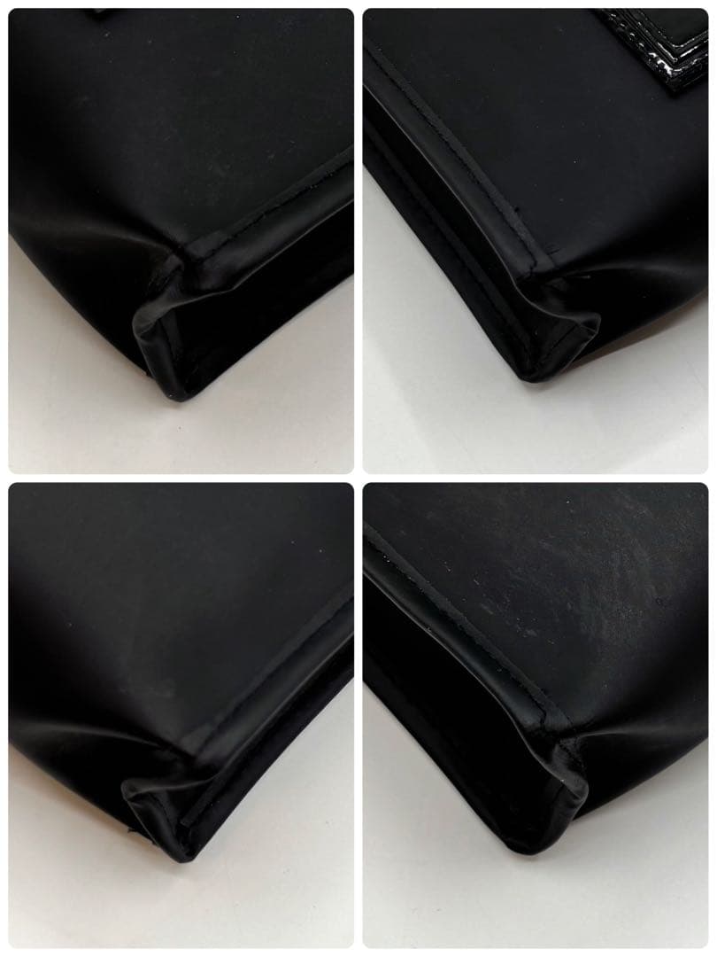 【美品】フェンディ ハンドバッグ ラバー ゴールド金具 ブラック