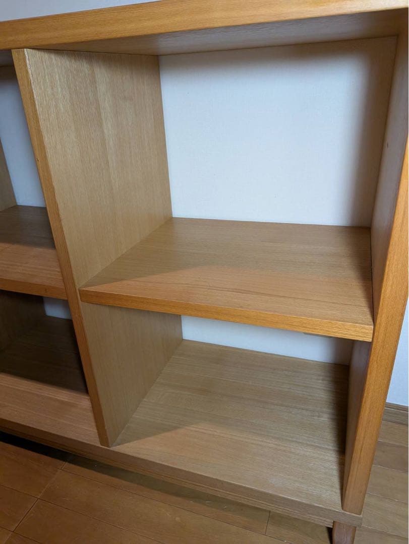 ■送料込■無印良品 MUJI オープンシェルフ 2×3 タモ 収納スタッキング棚