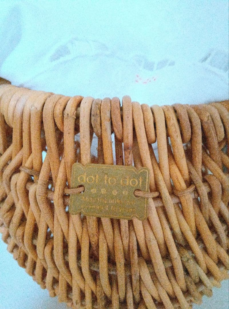 新品タグ付き堀川波さんdot to dotアンティークレース付きカゴバッグ