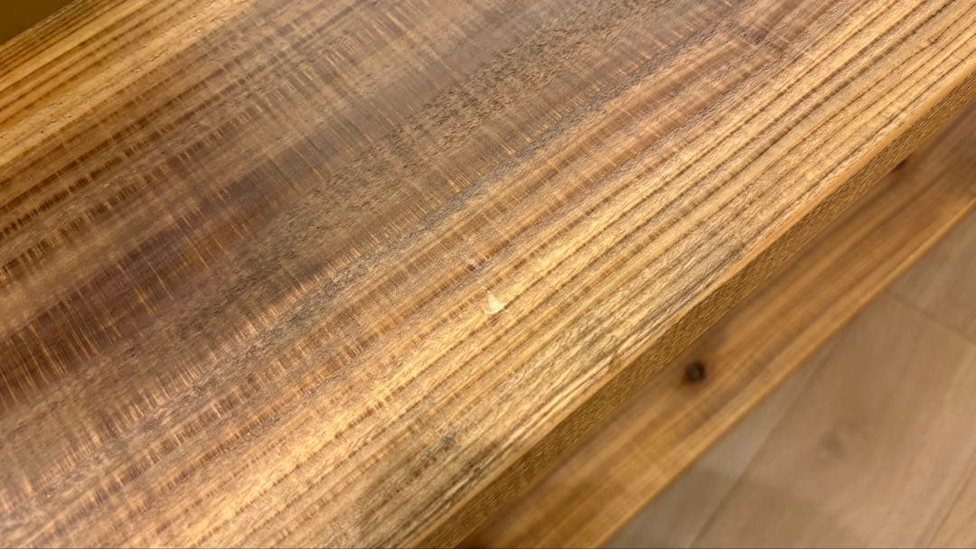 【KANADEMONO】シェルフ 無垢杉ブラックスチール 棚 ラック 美品 処分