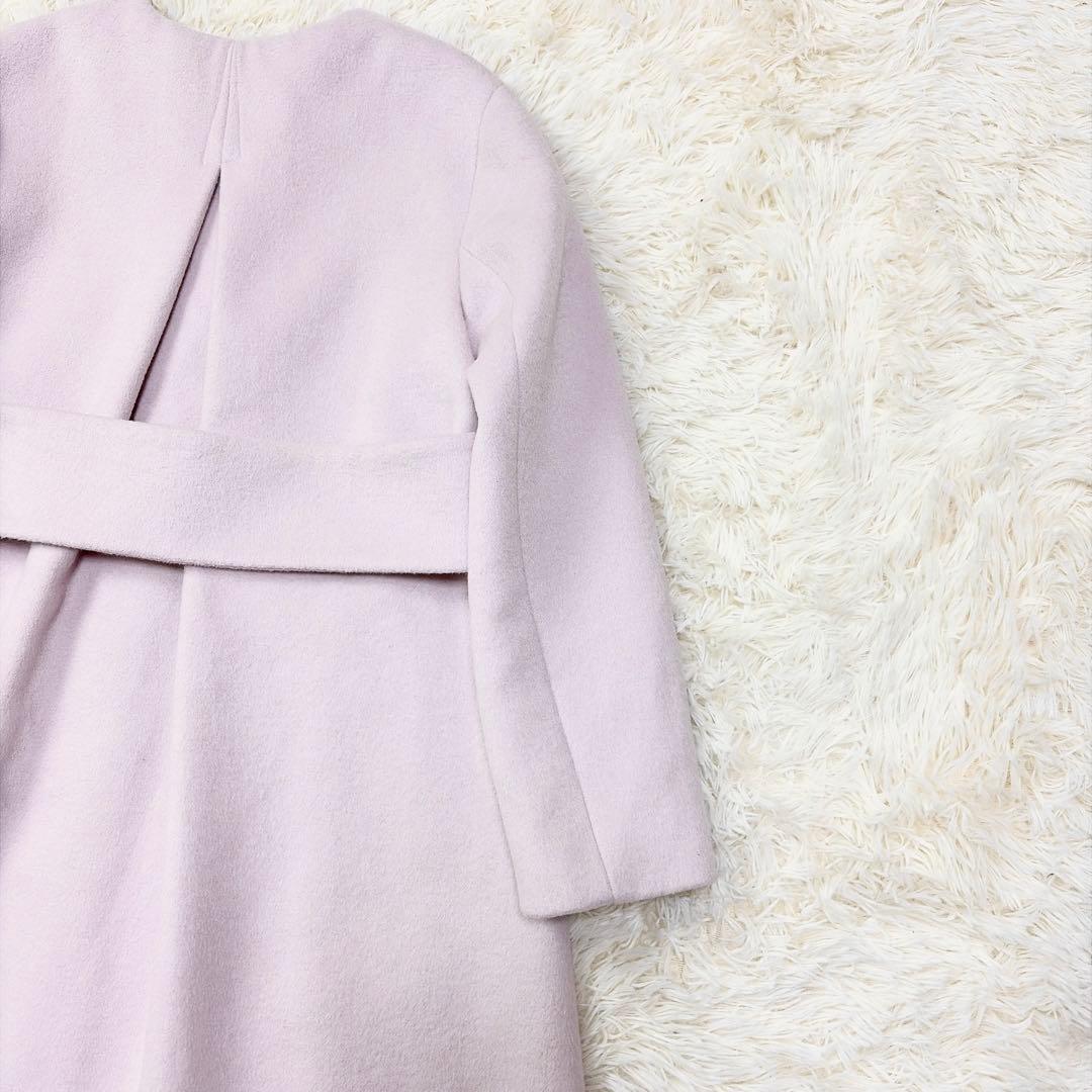 【美品】セルフォード　celford バックタックノーカラーウールコート　ロング