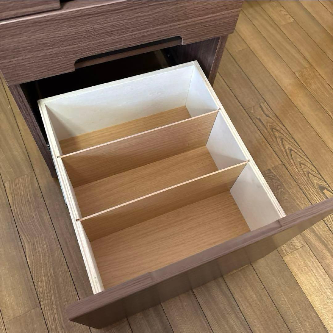 【未使用】ニトリ　デスクワゴン　ミドルブラウン