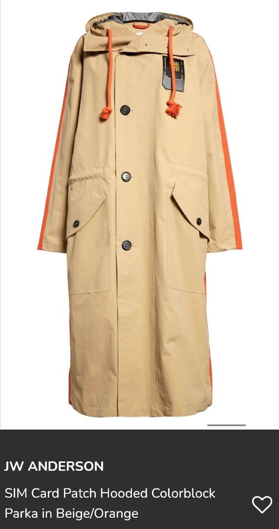 【定価21.6万】J.W. Andersonロングパーカーコート