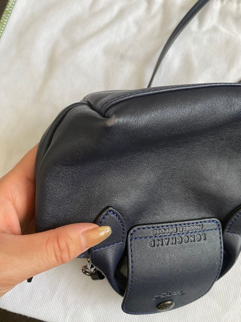 LONGCHAMP ネイビー ショルダーバッグ