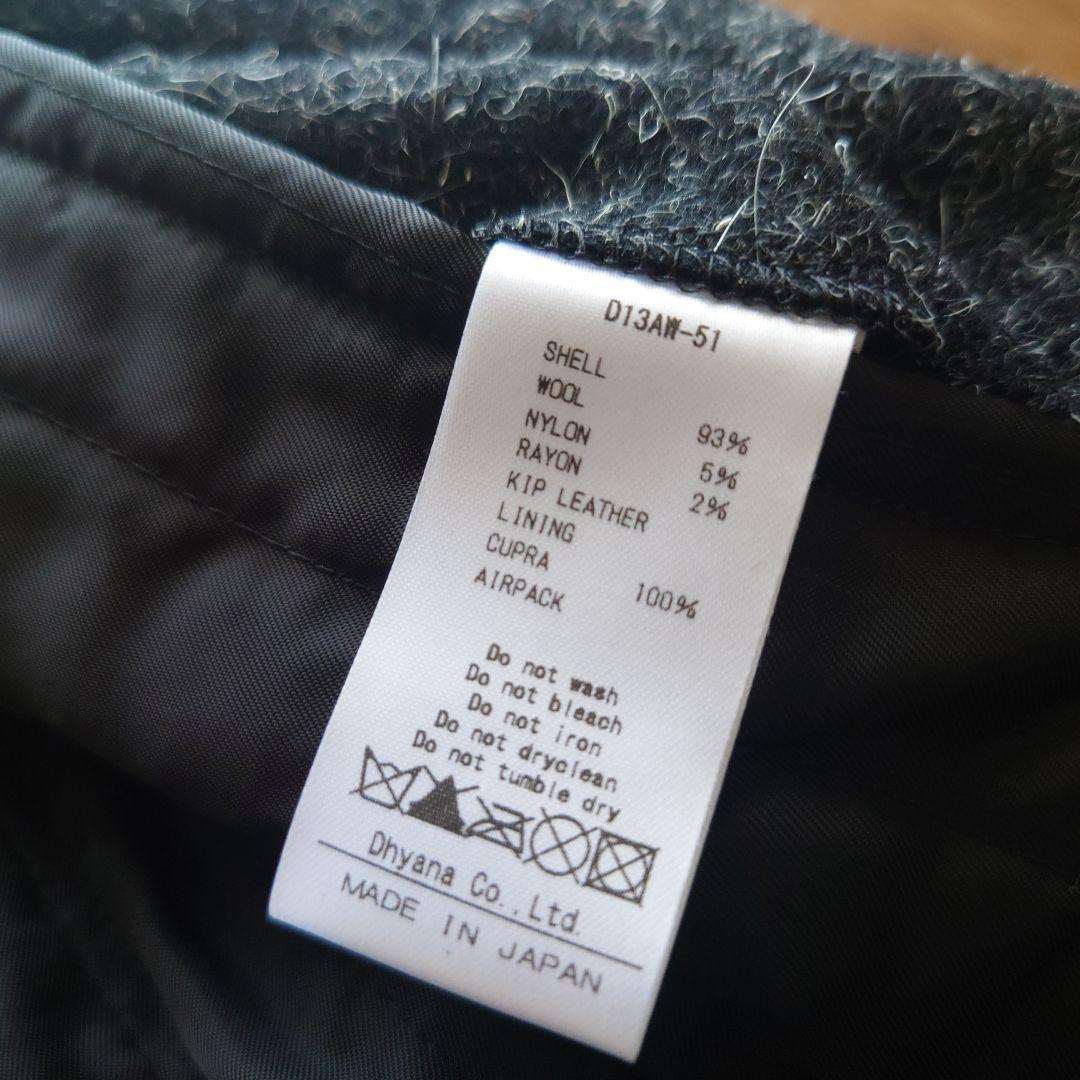 新品 ■国産■ Dhyana レザー×極厚ウール riri社ZIP コート １
