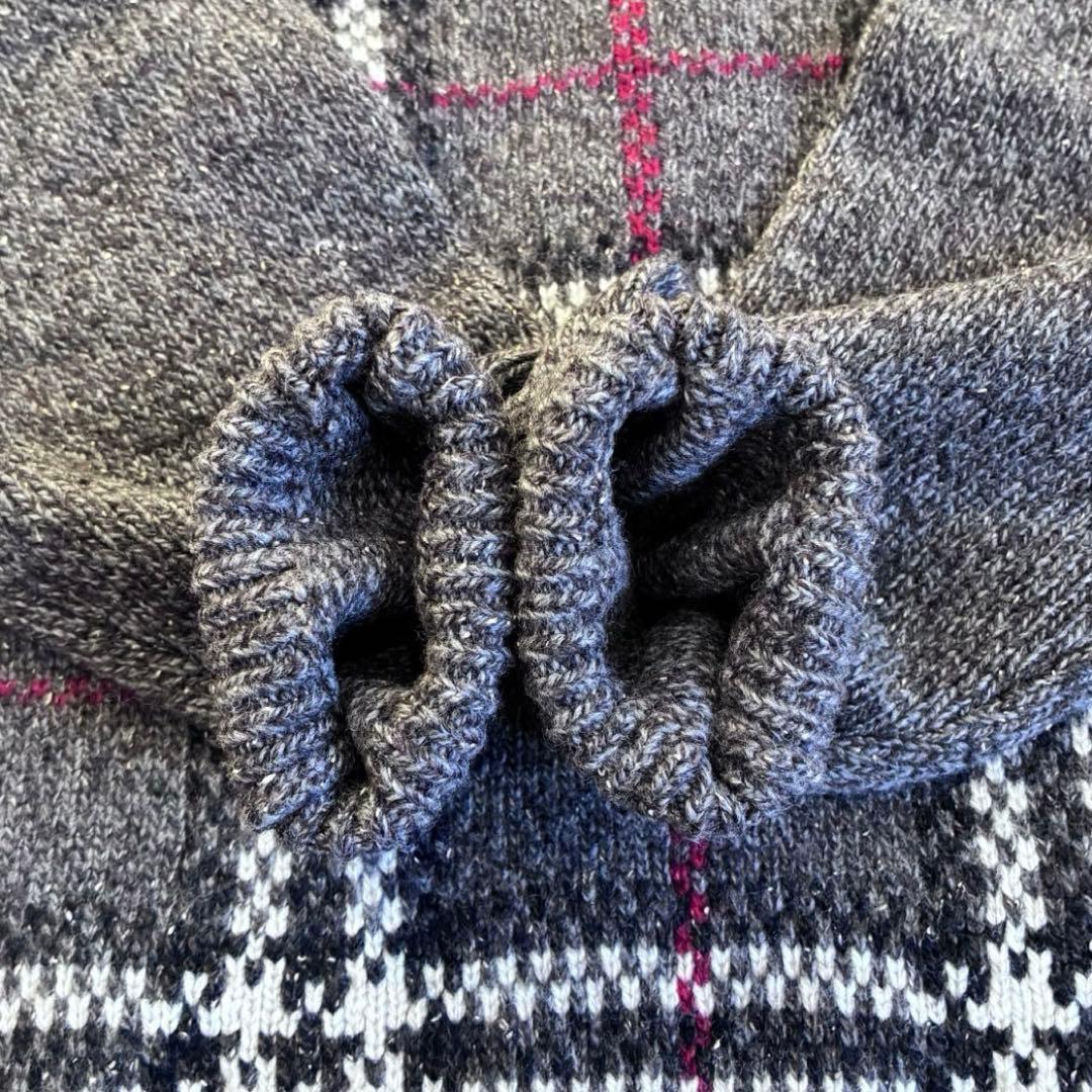 つば絢ひか様 新品級✨バーバリーロンドン ニットセーター ノバチェックメンズ羊毛