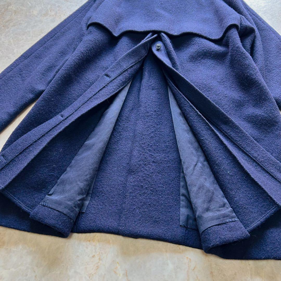 YAECA ヤエカ ウール ステンカラーコート ネイビー M
