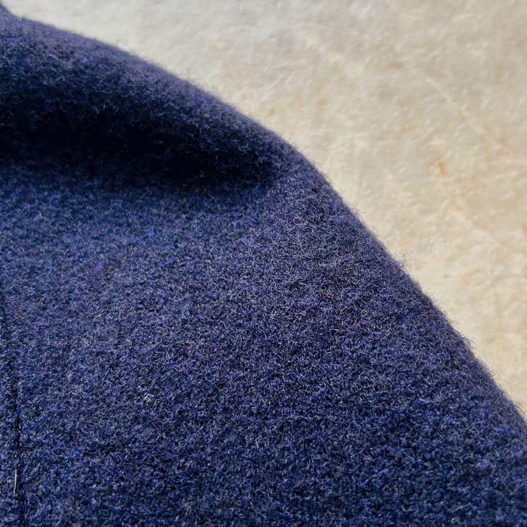 YAECA ヤエカ ウール ステンカラーコート ネイビー M