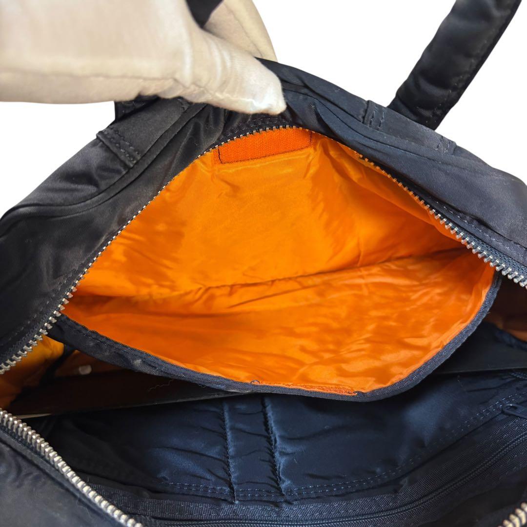 希少　美品　廃盤　ヘッドポーター　ミニボストン　タンカー　ハンドバッグ　紺