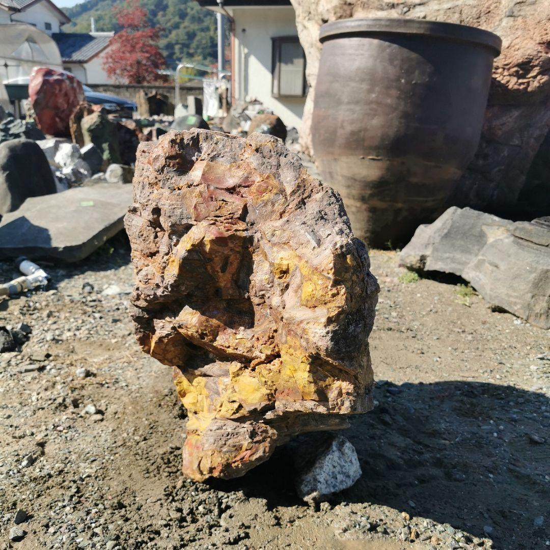 福島産　ジャスパー　77キロ　碧玉　庭石　鑑賞石　石　庭　ガーデニング