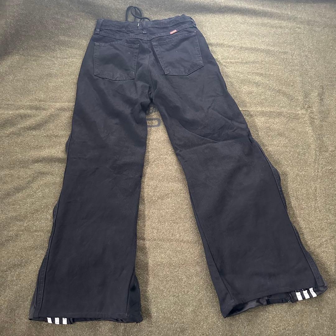 ⭐︎人気⭐︎リメイク　デニム　古着　韓国　4ジッパーデニム　アディダス　RMD016