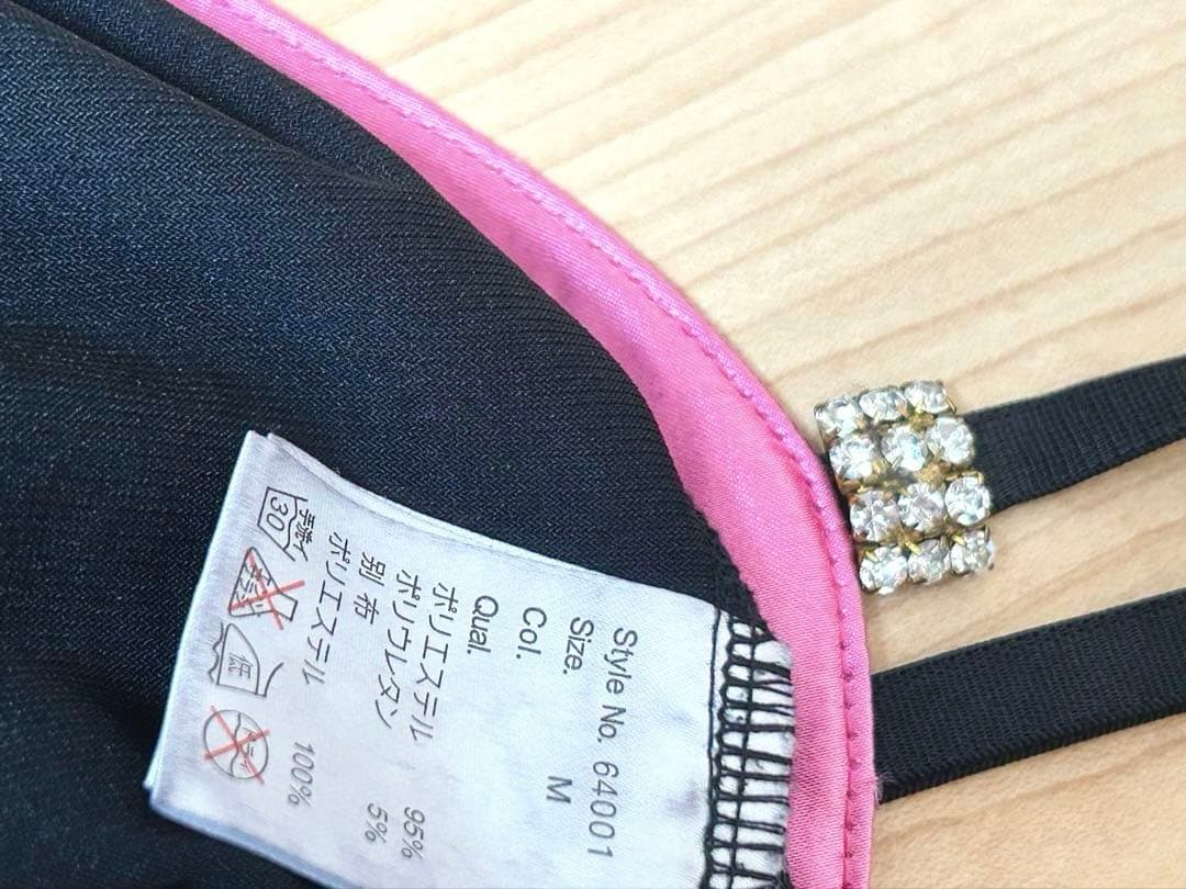 GOLDS♡肩紐ビジュー付き♡サテン×シフォン♡ラッフルフリルキャミトップス♡黒