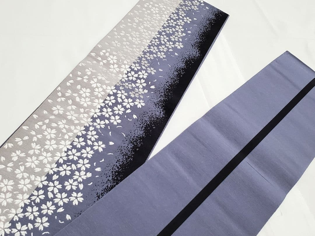 B 竺仙 紫陽花模様 グラデーション 綿 夏物 着物 浴衣・半幅帯 2点セット