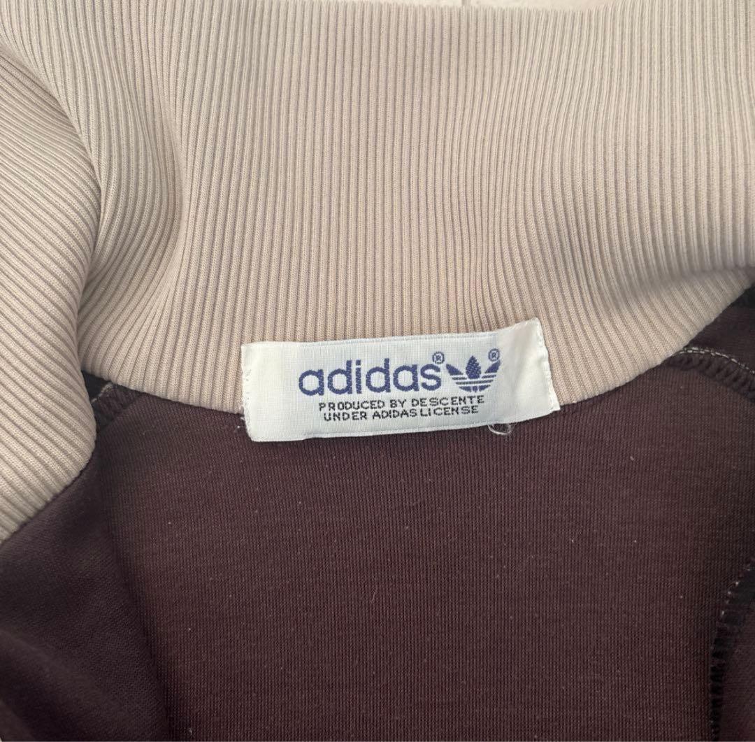 【希少】80s adidas デサント　ブラウン　在原みゆき　ヴィンテージ