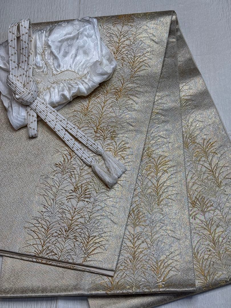 フォーマル4点フルセット 正絹訪問着　袋帯　帯締め帯揚げ