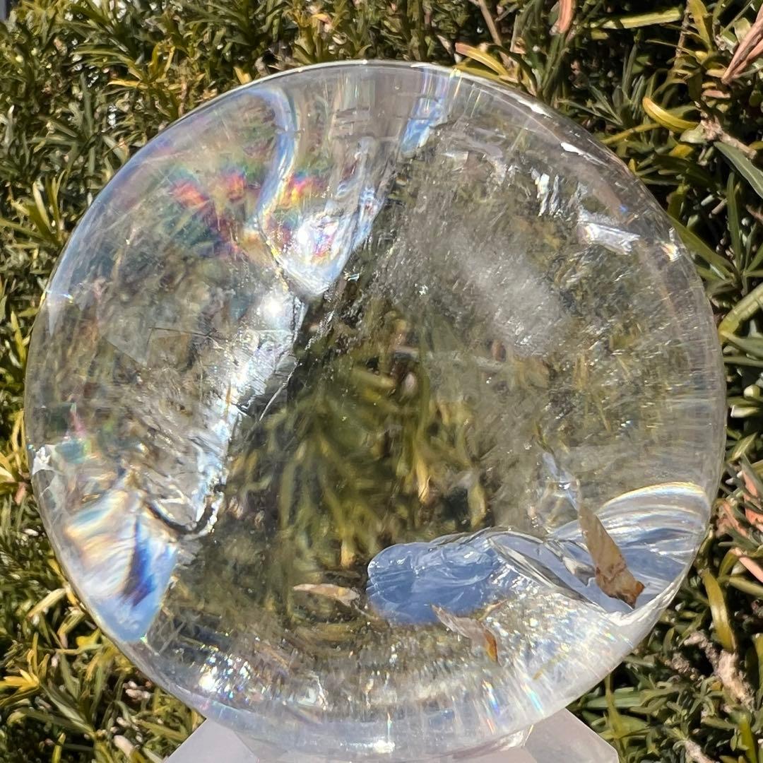 ✮超目玉✮☆極品極上 美宝珠 水晶玉☆レインボー レムリアンシード 丸玉 天然石