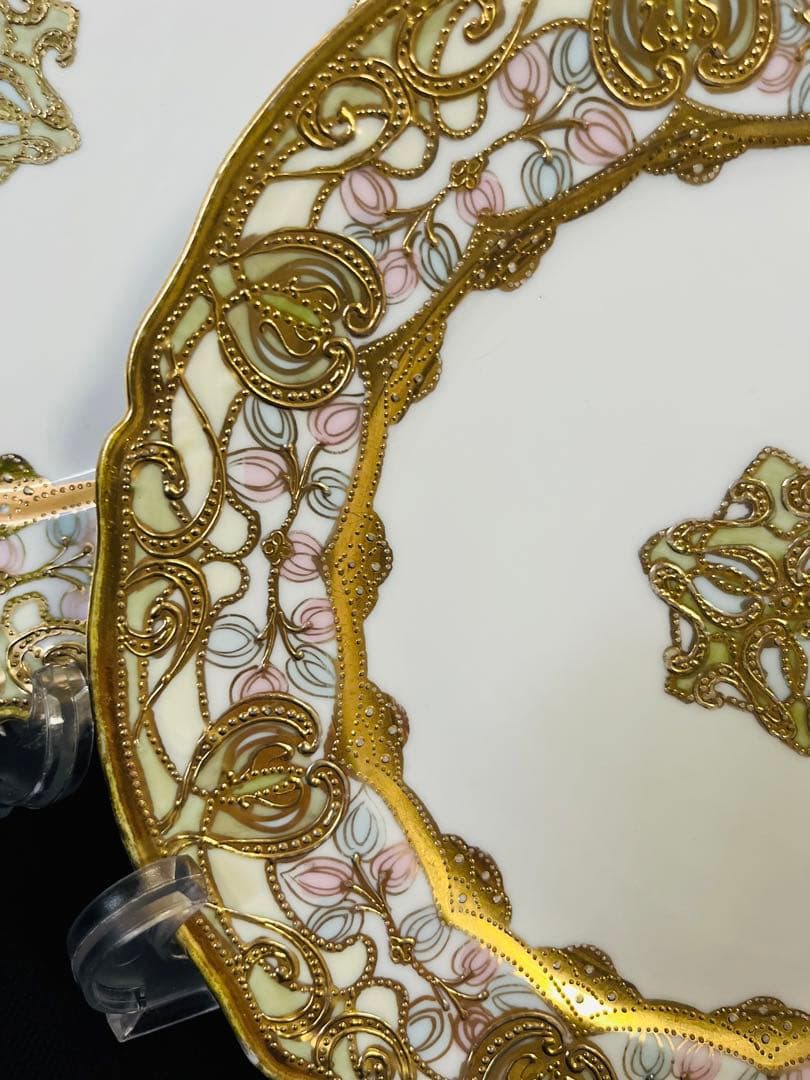 オールドノリタケ  豪華金盛　ビジュープレート　2枚