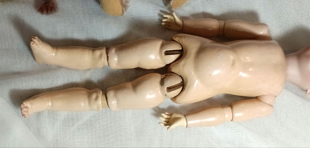 S5⭐アンティークビスクドール　シモン＆ハルビック　ハンドワークWネーム⭐難あり