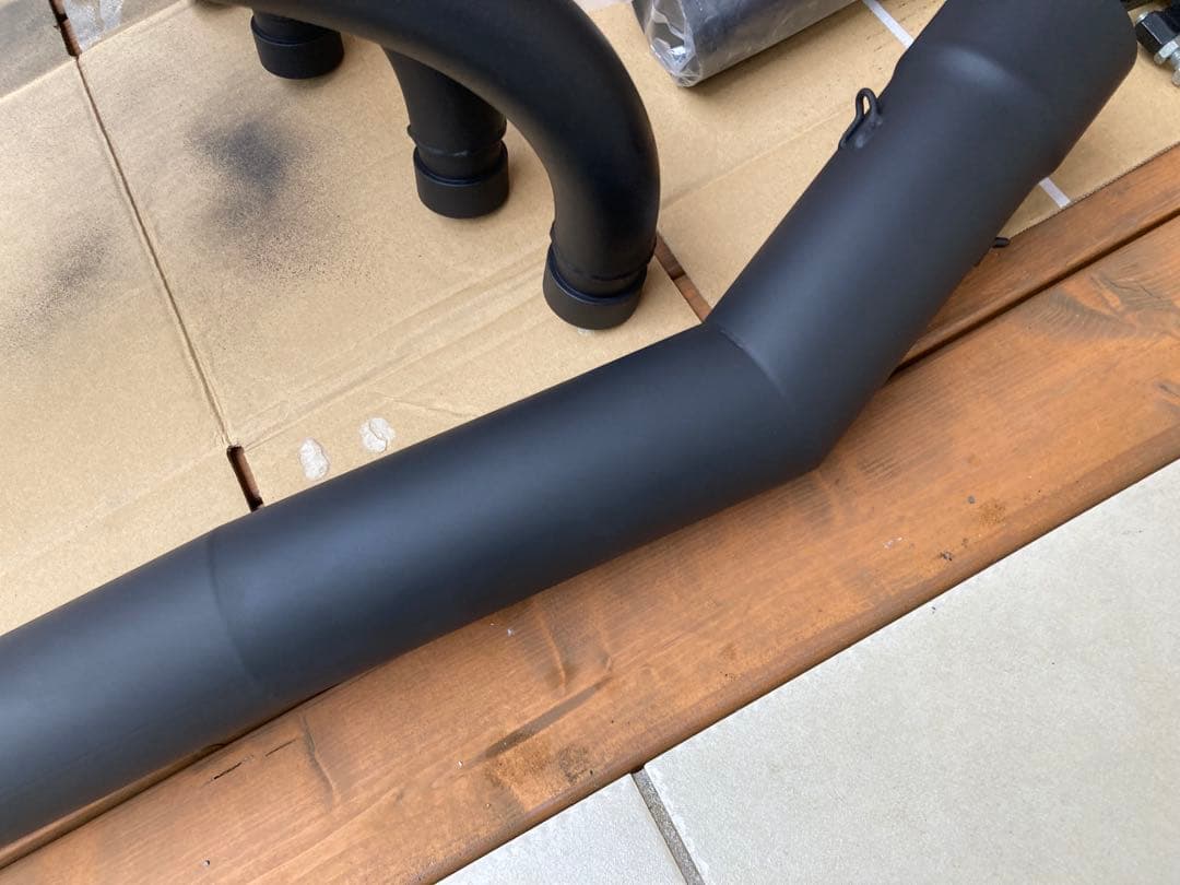 K-FAC 黒 ショート管マフラー 社外サイレンサー付き