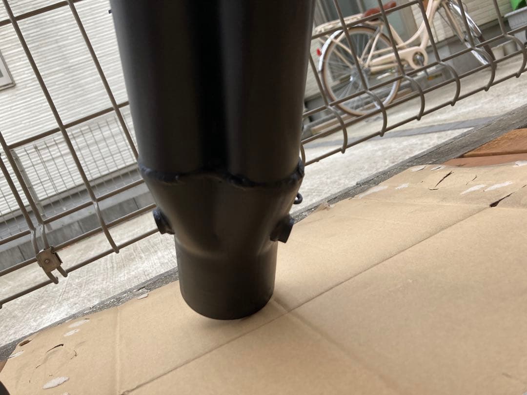 K-FAC 黒 ショート管マフラー 社外サイレンサー付き