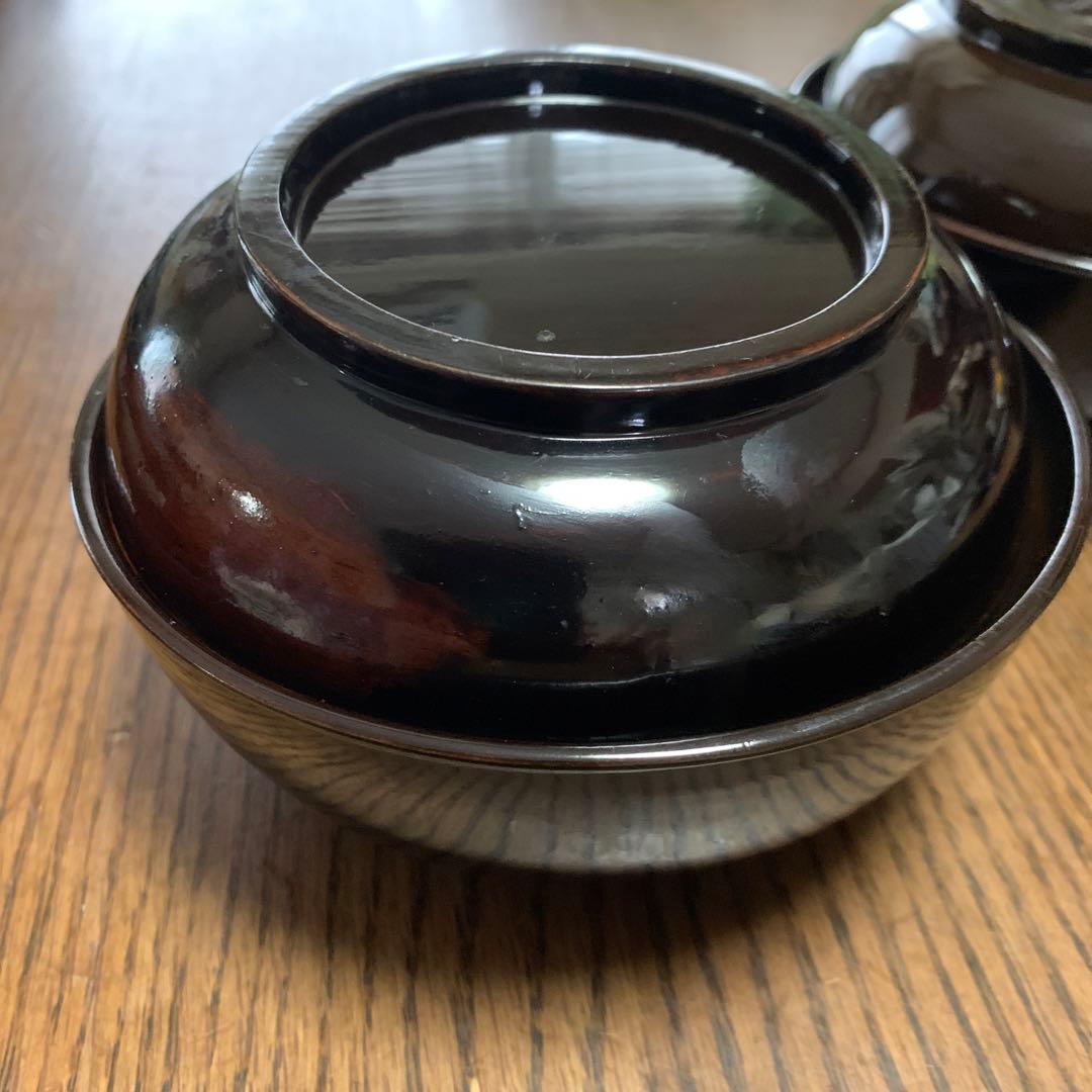 本漆塗蒔絵漆器⭐️蓋付椀⭐️ペアセット⭐️蔵保管⭐️超美品