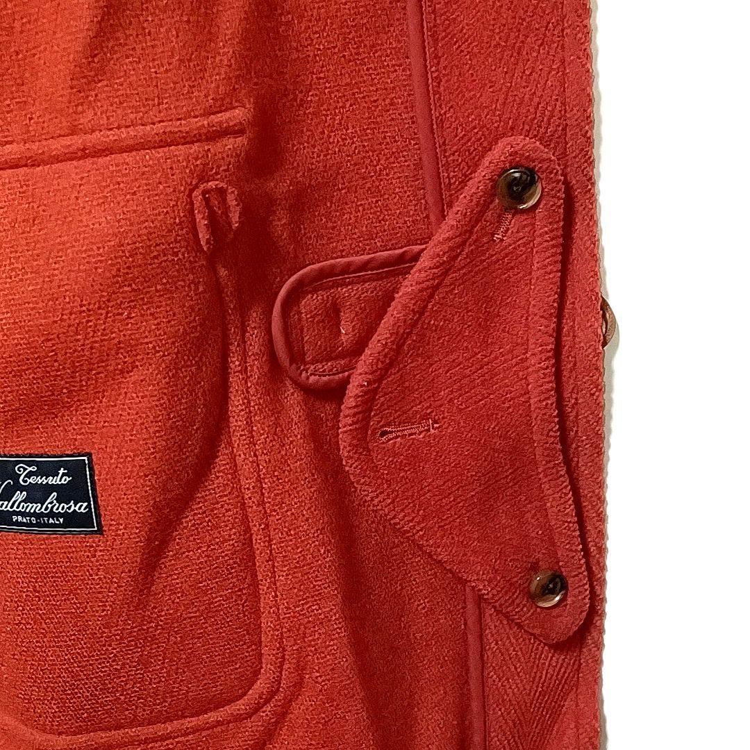 Memex　希少XLJ.PRESSイタリア生地ヘリンボーンダッフルオレンジ