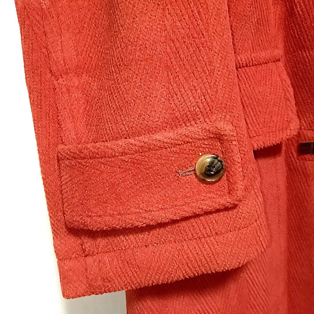 Memex　希少XLJ.PRESSイタリア生地ヘリンボーンダッフルオレンジ