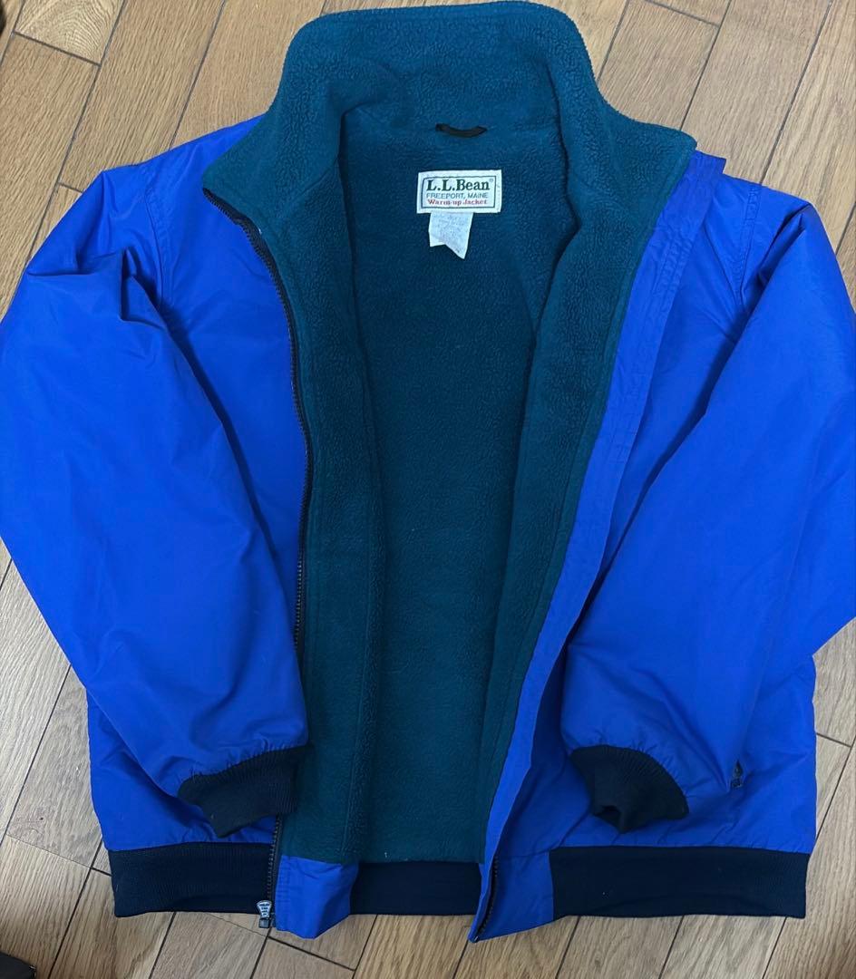 USA製 90s L.L. Bean ウォームアップジャケット青系