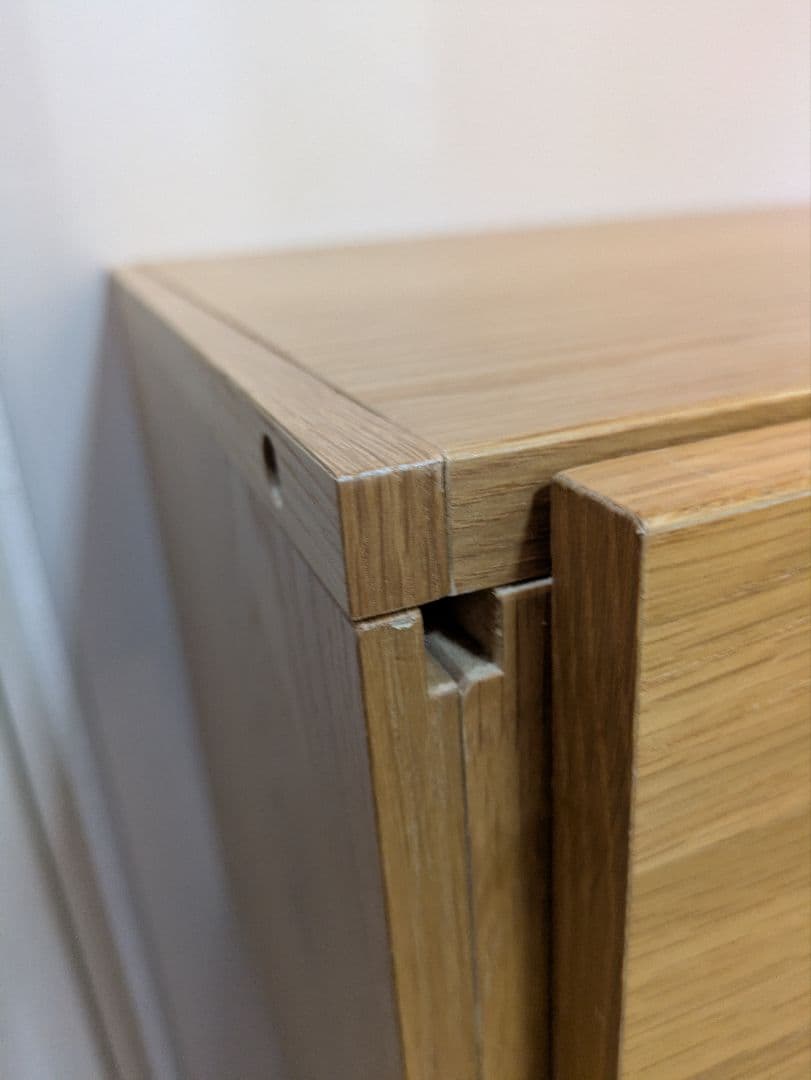 無印良品　ユニットシェルフ用　オーク材　ボックス引出し２段×2