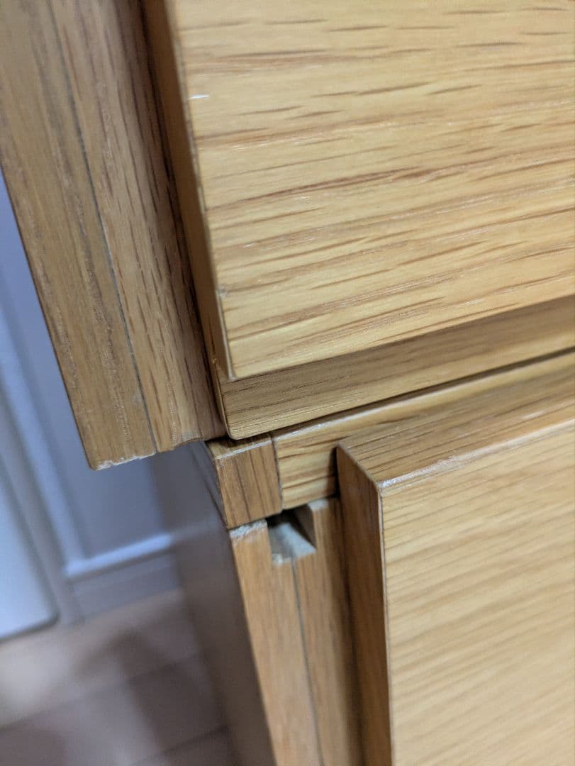 無印良品　ユニットシェルフ用　オーク材　ボックス引出し２段×2