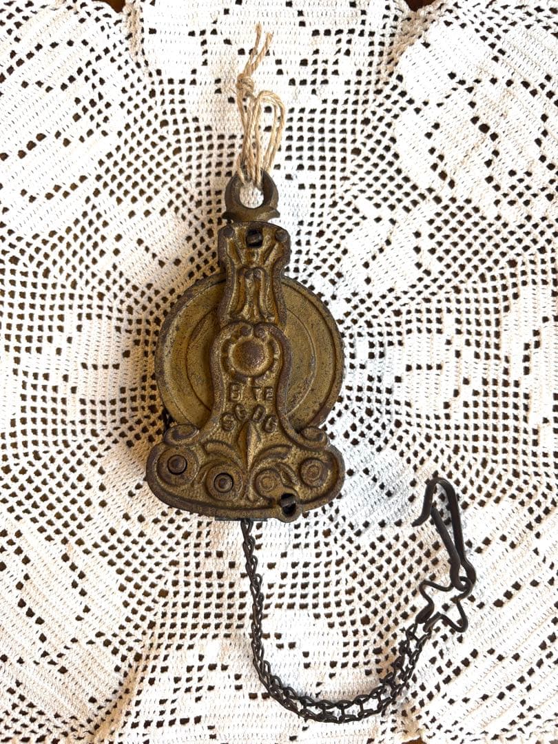 フランスアンティーク　ランププーリー　照明金具　滑車　古道具　ブロカント　蚤の市