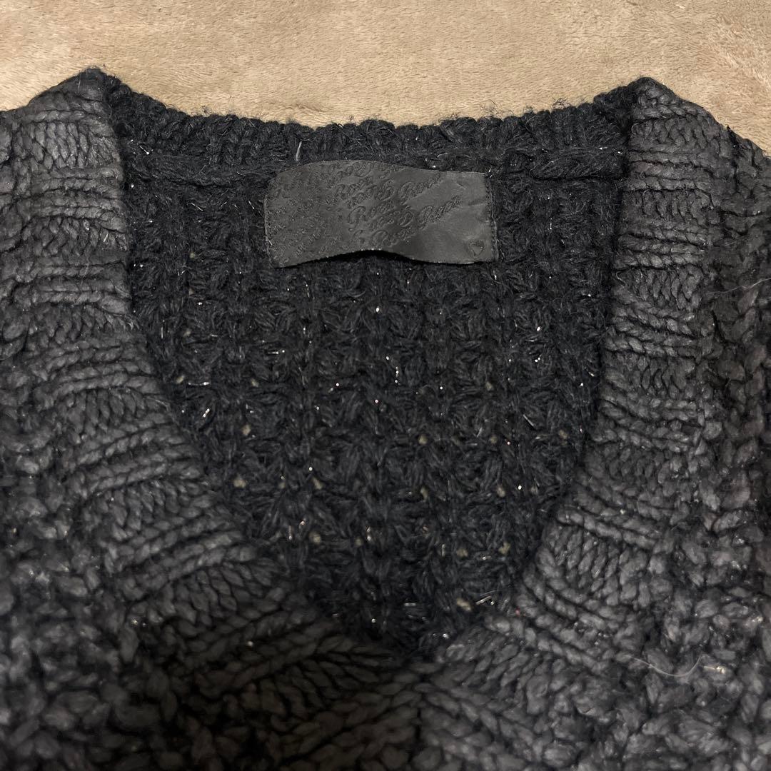 ROEN スカル刺繍 Ｖネックニットセーター PUNK y2k グランジ お兄系