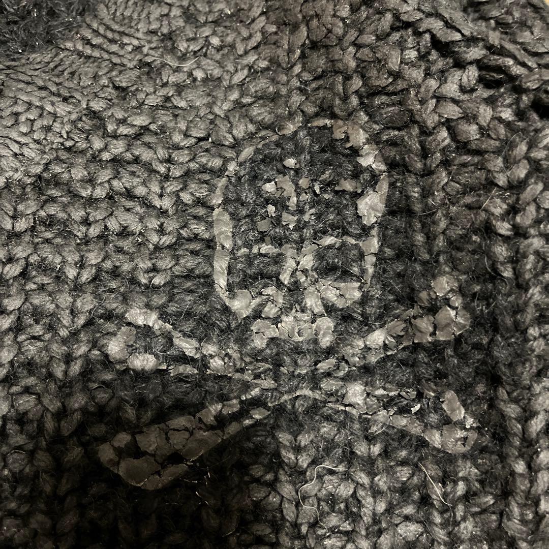 ROEN スカル刺繍 Ｖネックニットセーター PUNK y2k グランジ お兄系