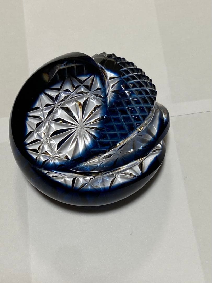 島津　薩摩切子　ペーパーウエイト