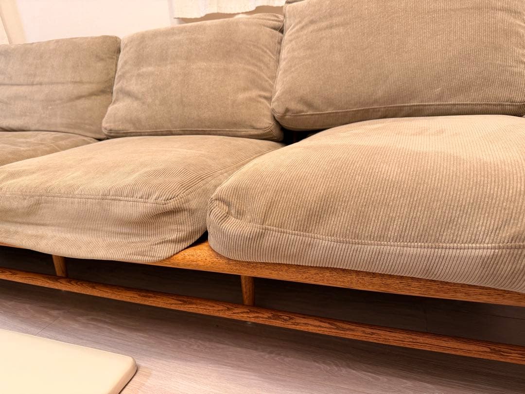 【美品】MOMONATURAL CLOUD SOFA +OTTOMAN