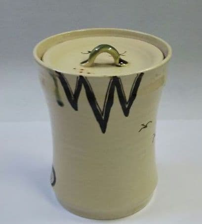 茶道具 水指 細水指 弥七田織部 加藤喜一 共箱 美濃 栄山窯