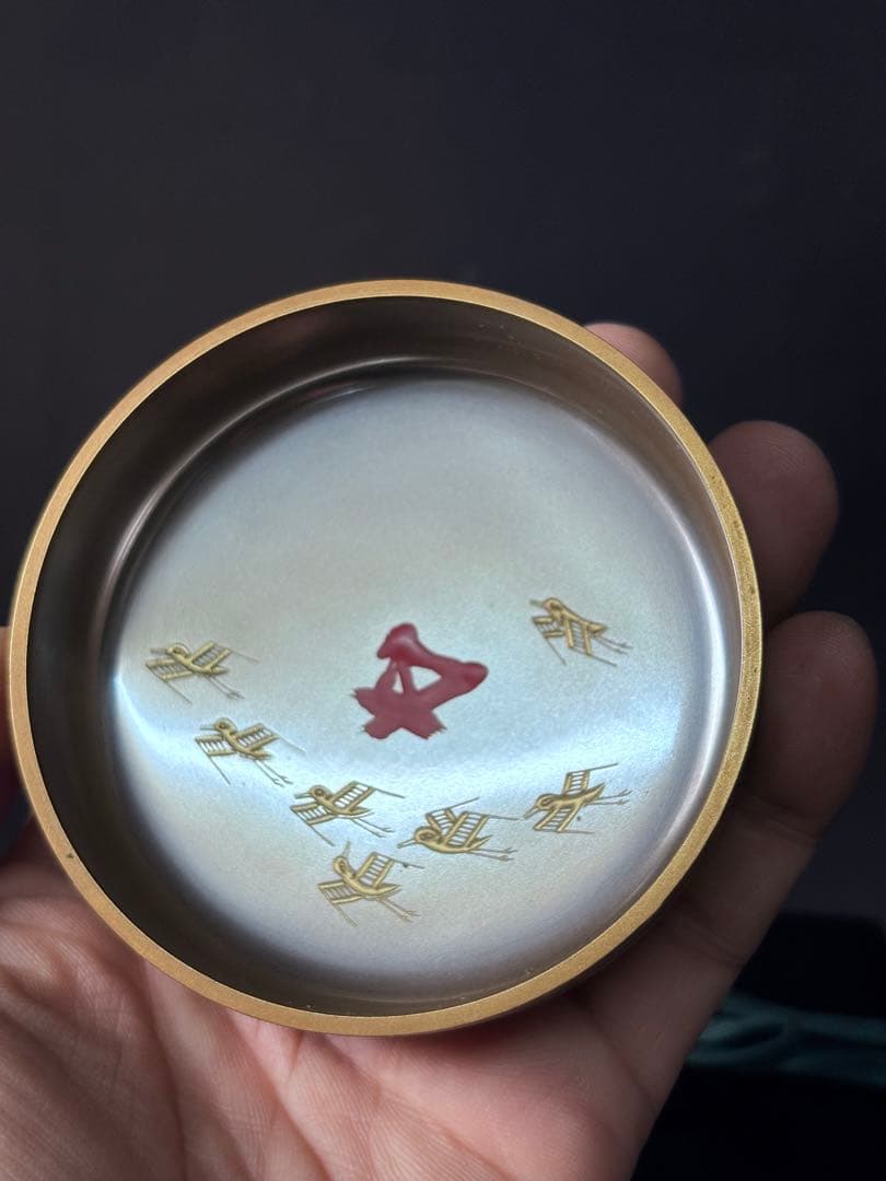 送料無料　鵬雲斎　花押　蒔絵　輪島塗　塗師　駒澤徹造　松波平棗　茶道具　二重箱