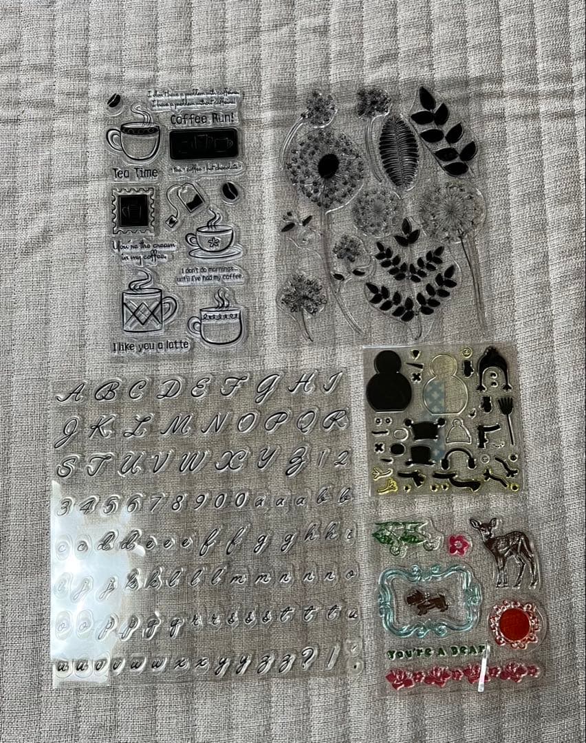 透明アクリルスタンプセット 13個＋スタンプ台