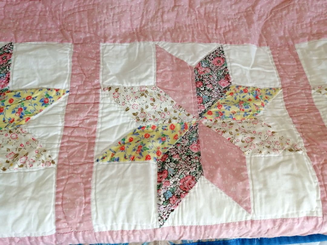 パッチワーク　ベッドカバー　マルチカバー