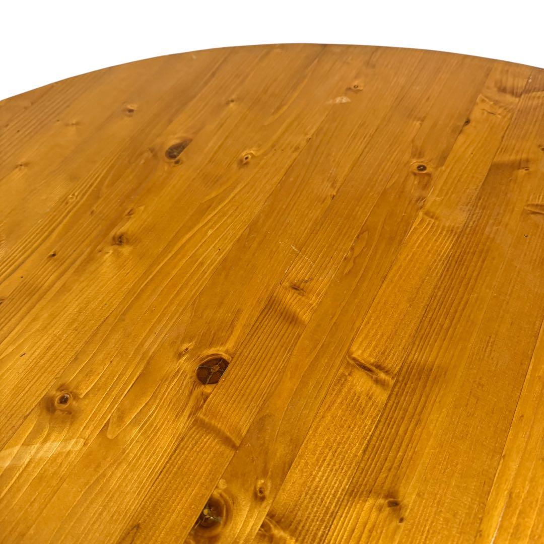 天然木 丸型ちゃぶ台 直径100cm 分解可 座卓 和風 ローテーブル レトロ